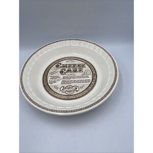Jeanette Cheesecake Royal China Recipe Pie Plate